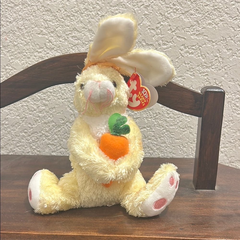Yellow Bunny Plush with Carrot